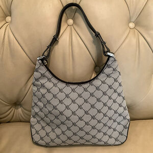 Vintage Y2K Lauren Ralph Lauren Monogram Jacquard Hobo Shoulder Bag